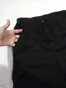 (ZUDIO) Black Cargo For Women | WAIST 28-30 |