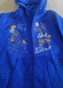 Cute Blue Girls Hoodie