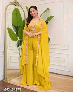 Elegant Yellow Kurta with Jacket