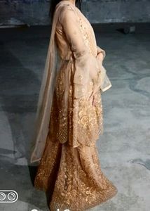Golden Sharara Suit With Dupata✨✨