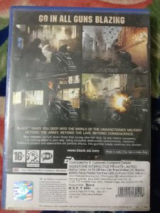 BLACK PS2 GAME DVD