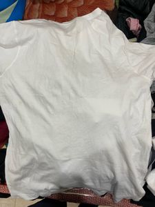 White Printed Oversize T-shirt