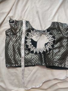 Silver With Black Blouse