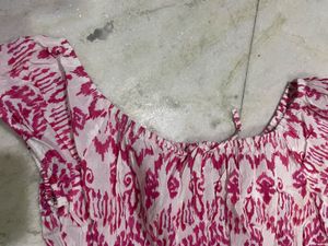 Pink &amp; White Maxi Dress