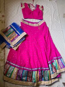 Pink Lehenga Choli With Dupatta