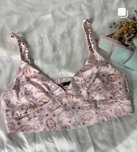 Zara Pink Paisley Satin Crop Top