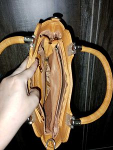 Vintage Tan Top Handle Bag