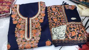 Embroidered Maroon Ethnic Suit Piece