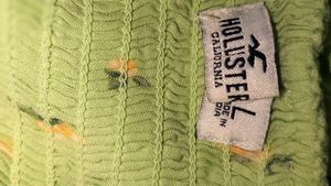 New Hollister floral Green Ruffle Camisole Top