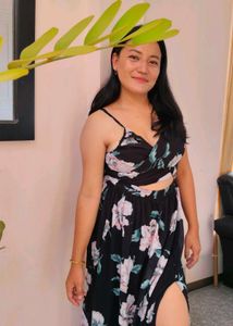 Floral Cutout Maxi Dress