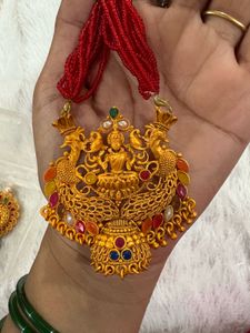 Beautiful Temple Matte Finished Short Necklace