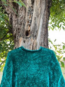 Emerald Green Chenille  Sweater