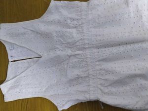 Angelic White Sleeveless Chikankari Long Maxi Dres