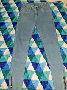 denim skinny blue mid waist jeans