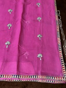 pink pure  ki saree