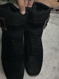 Black Velvet Boots