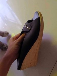 Black Wedge Heels