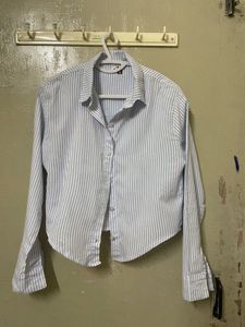 Trendy Lined Blue Shirt