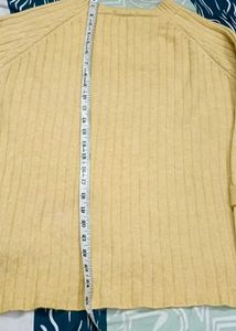Yellow Knit Pullover Sweater