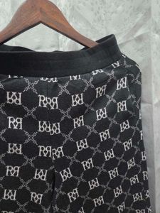 Patterned Black Pants