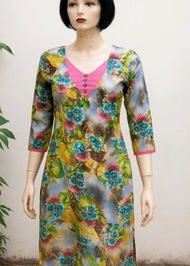 Floral Print Kurta