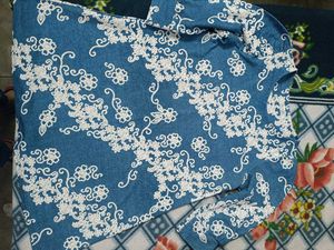 A Line Hip Cover Kurti With Embroidery Work