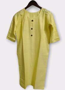 Yellow Button-Front Kurta (Woman)