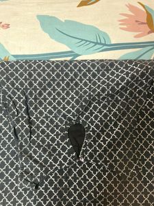 Black &amp; White Patterned Dress