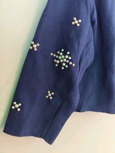 Embroidered Cropped Jacket
