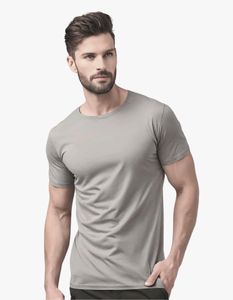 💥New Men&#39;s Premium Solid Cotton Grey T-shirt