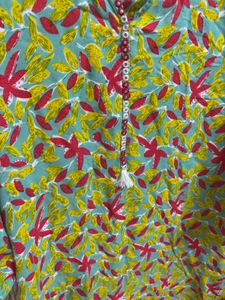Pure Soft Cotton Floral Print Kurta N Pant
