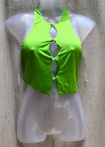 26137. Green Halter Top