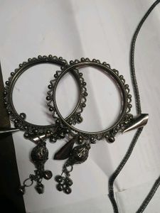 Boho Jewelry Set - Earrings, Necklace, Bangles