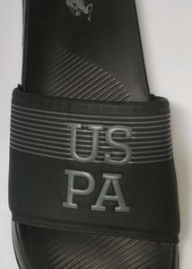 USPA Black Slides Flip Flops