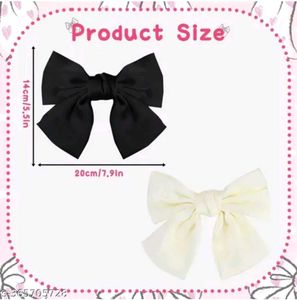 Black &amp; White Bow Set - 2 Pack💗🎀🌷✨️
