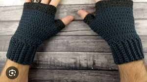 Fingerless Knitted Gloves for men