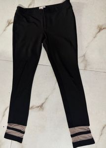 Black Trousers with Mesh Detail