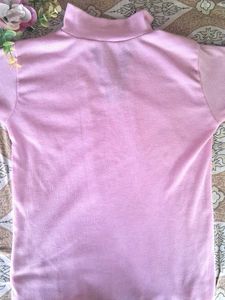 Pink Quarter Zip Top