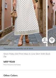 Polka Dot Midi Skirt