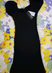 Black Sheath Crochet Dress