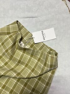 Green Plaid Mini Skirt