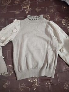 Light Brown Net Sweater