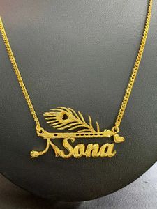Customised Name Pendant 1gm plated
