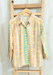 Tan Colour Printed Shirt Size-44-46