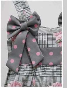 Floral Bow Accent Dress