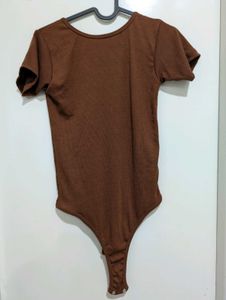Brown Bodysuit Top