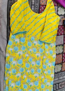 Yellow & Blue Kurti