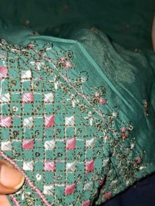 Sea Green Embroidered Kurta Set