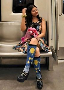 Multicolour Flared Dress