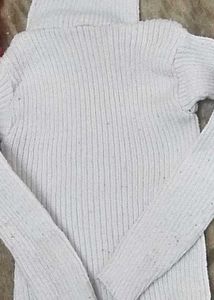 White High Neck Sweater Turtleneck 2-6 Years Kids